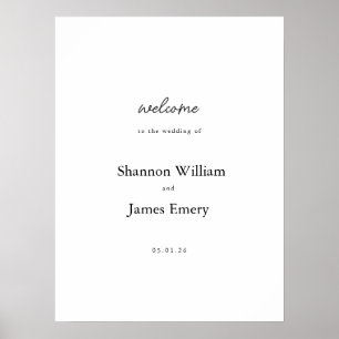 Welkom Poster dusty blue modern welkomstbord