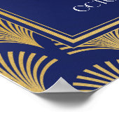 Welkom Poster Gatsby Art Deco Gold Wedding Poster (Hoek)