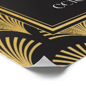 Welkom Poster Gatsby Art Deco Gold Wedding Poster (Hoek)