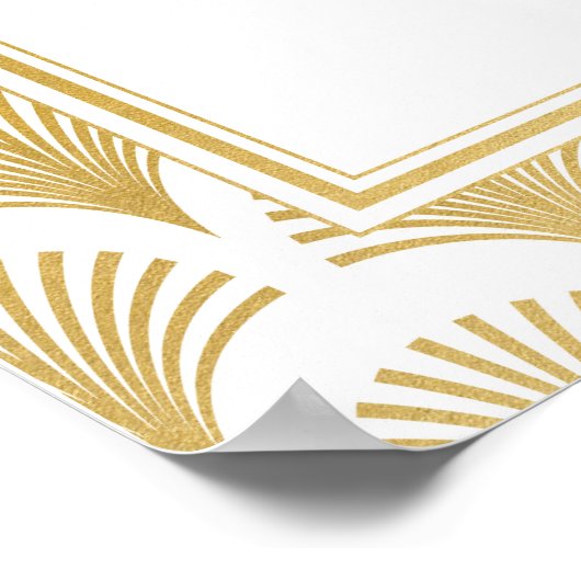 Welkom Poster Gatsby Art Deco Gold Wedding Poster (Hoek)