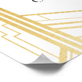 Welkom Poster Gatsby Art Deco Gouden Huwelijks Pos (Hoek)