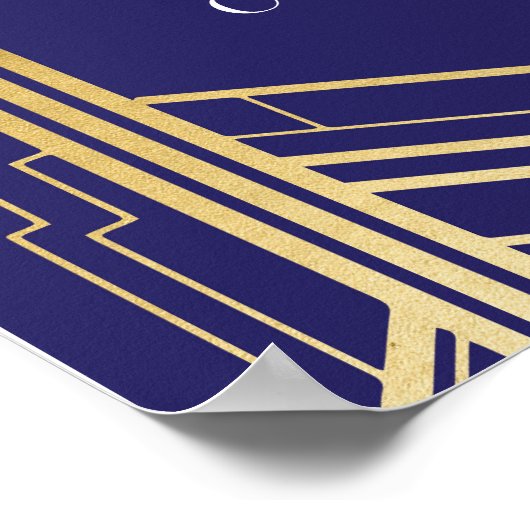 Welkom Poster Gatsby Art Deco Gouden Trouwposter (Hoek)