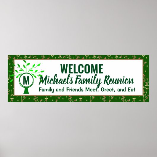 Welkom Poster gezinshereniging monogram (Voorkant)