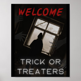 Welkom Poster Horror Halloween Trick or treat
