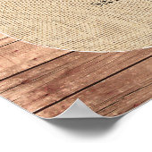 Welkom Poster Jute Bord Wedding Houten Poster (Hoek)