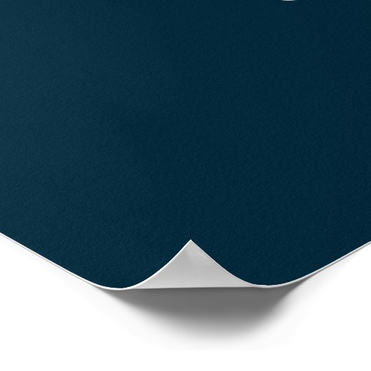 Welkom Poster Navy Blue (Hoek)