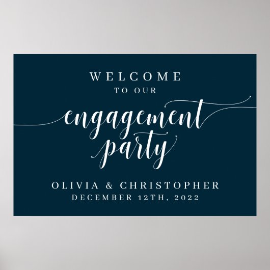 Welkom Poster Navy Blue (Voorkant)