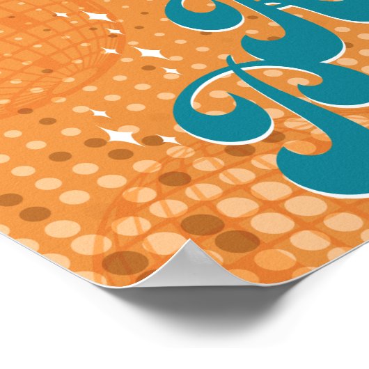 WELKOM POSTER RETRO PARTY (Hoek)