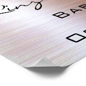 Welkom Poster Roze Voeten Baby Shower Glitters (Hoek)