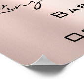 Welkom Poster Roze Voeten Baby Shower Meisje Jonge (Hoek)