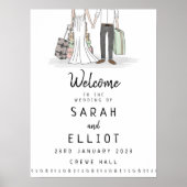 Welkom Poster van stuurhutkoffers (Voorkant)