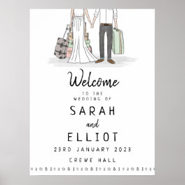 Welkom Poster van stuurhutkoffers