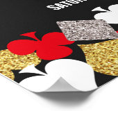 Welkom Poster Vegas Casino Gold Wedding Poster (Hoek)