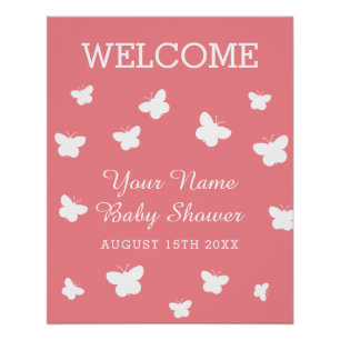 Welkom poster voor lente baby shower feest
