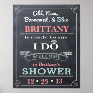 Welkom Poster voor schokbord van Chalkboard
