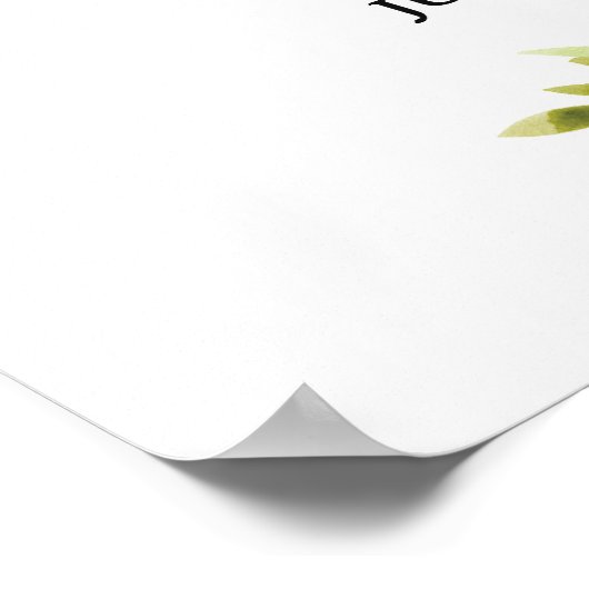 Welkom Poster Weddenschap Roze Floral (Hoek)