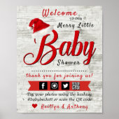 Welkom, prettig kerstfeest Baby shower Poster (Voorkant)