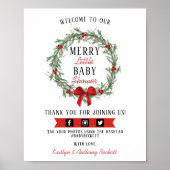 Welkom, prettig kerstfeest Baby shower Poster (Voorkant)