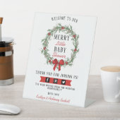 Welkom, prettig kerstfeest Baby shower Reclamebord Met Voetstuk (Insitu)