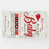 Welkom, prettig kerstfeest Baby shower Spandoek (Horizontaal)