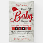 Welkom, prettig kerstfeest Baby shower Spandoek (Verticaal)