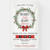 Welkom, prettig kerstfeest Baby shower Spandoek (Verticaal)