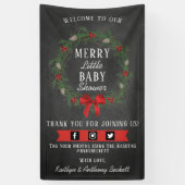 Welkom, prettig kerstfeest Baby shower Spandoek (Verticaal)