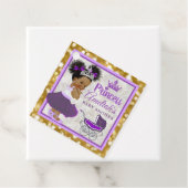 Welkom Princess Paars & Gold Glitter Elegant Bedankjes Labels (In situ)