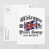 Welkom Prins George 22 juli Briefkaart (Voorkant / Achterkant)