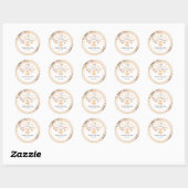Welkom Pumpkin Girl Modern Herfst Baby shower Ronde Sticker (Vel)