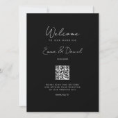 Welkom QR Code Black Wedding Gallery (Voorkant)