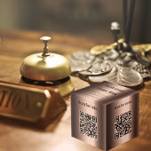 Welkom QR code info hotel restaurant tafel brons Kubus