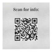 Welkom QR-code info hotel restaurant tafel zilver Kubus (Voorkant)