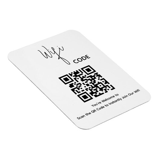 Welkom QR Code Scan om WiFi te verbinden Magneet (Rechterzijde)