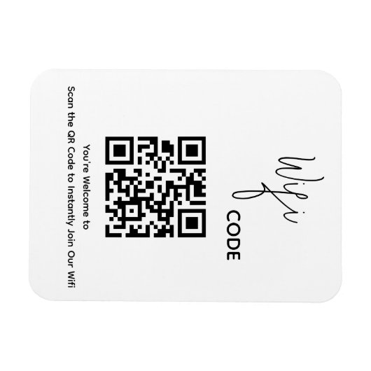 Welkom QR Code Scan om WiFi te verbinden Magneet (Horizontaal)