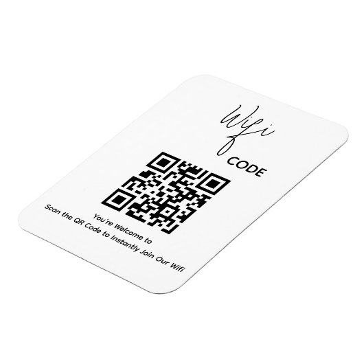 Welkom QR Code Scan om WiFi te verbinden Magneet (Linkerzijde)