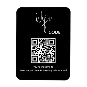Welkom QR Code Scan om WiFi te verbinden Magneet