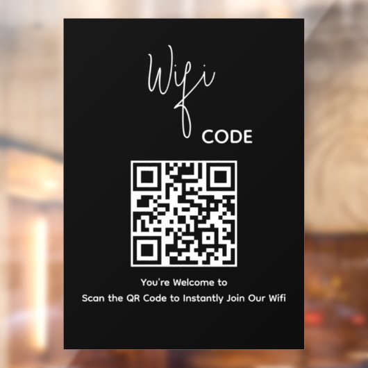 Welkom QR Code Scan om WiFi te verbinden Raamsticker (Vel 2)
