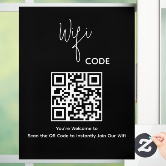 Welkom QR Code Scan om WiFi te verbinden Raamsticker (Huis)