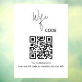 Welkom QR Code Scan om WiFi te verbinden Raamsticker (Vel 3)