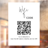 Welkom QR Code Scan om WiFi te verbinden Raamsticker (Vel 2)