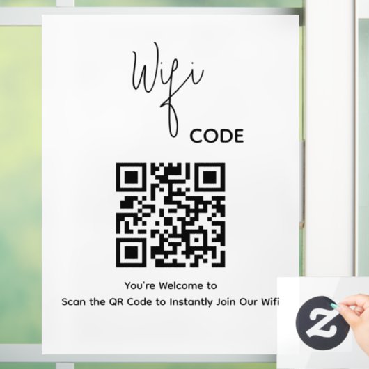 Welkom QR Code Scan om WiFi te verbinden Raamsticker (Huis)