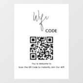 Welkom QR Code Scan om WiFi te verbinden Raamsticker (Vel)