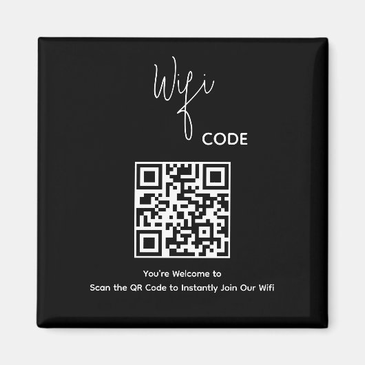 Welkom QR-code scannen om Wifi te verbinden Magneet (Voorkant)