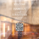 Welkom QR Code Trouwspiegel Decal Custom Vinyl (Vel 2)