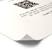Welkom QR Code Wedding Galery Beige Poster (Hoek)