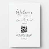 Welkom QR Code Wedding Gallery Fotoplaat (voorkant)