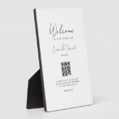 Welkom QR Code Wedding Gallery Fotoplaat (Zijkant)
