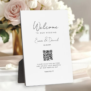 Welkom QR Code Wedding Gallery Fotoplaat