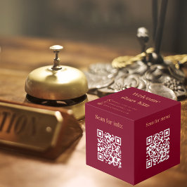 Welkom QR codes hotel tafel bordeaux Kubus